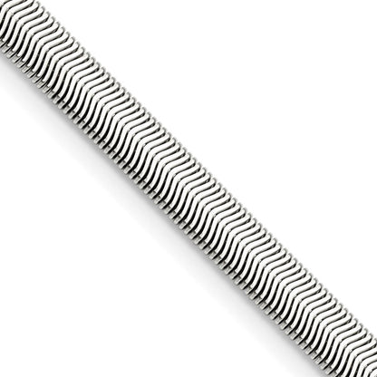 Edelstahl Chisel Poliert 6.2mm Flach Schlange Halskette