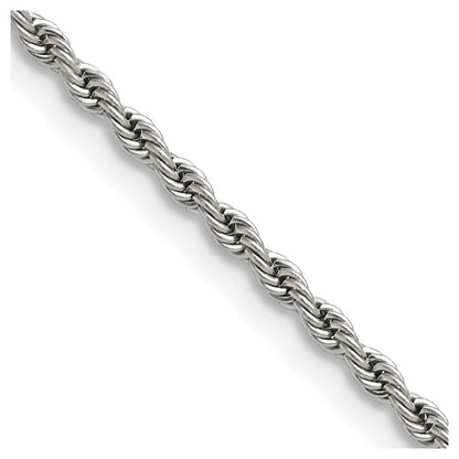 Edelstahl Chisel Poliert 2.4mm Kordel Halskette