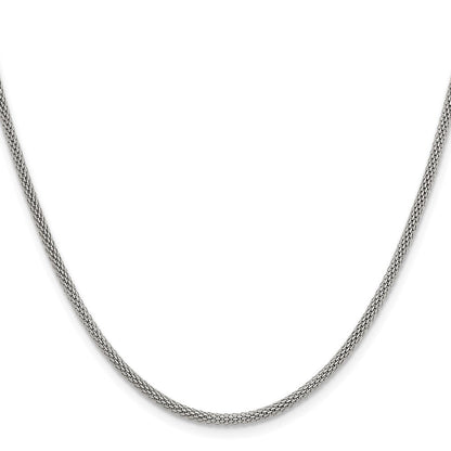Edelstahl Chisel Poliert 2.5mm Bismark Halskette