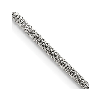 Edelstahl Chisel Poliert 2.5mm Bismark Halskette