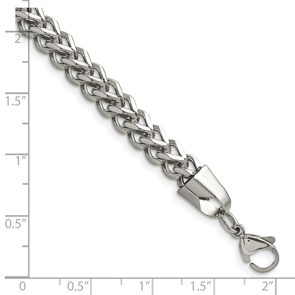 Edelstahl Chisel Poliert 5.5mm Franco Gliederarmband