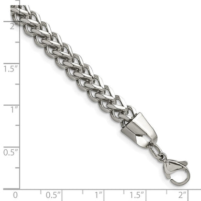 Edelstahl Chisel Poliert 5.5mm Franco Gliederarmband