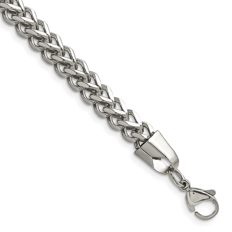 Edelstahl Chisel Poliert 5.5mm Franco Gliederarmband