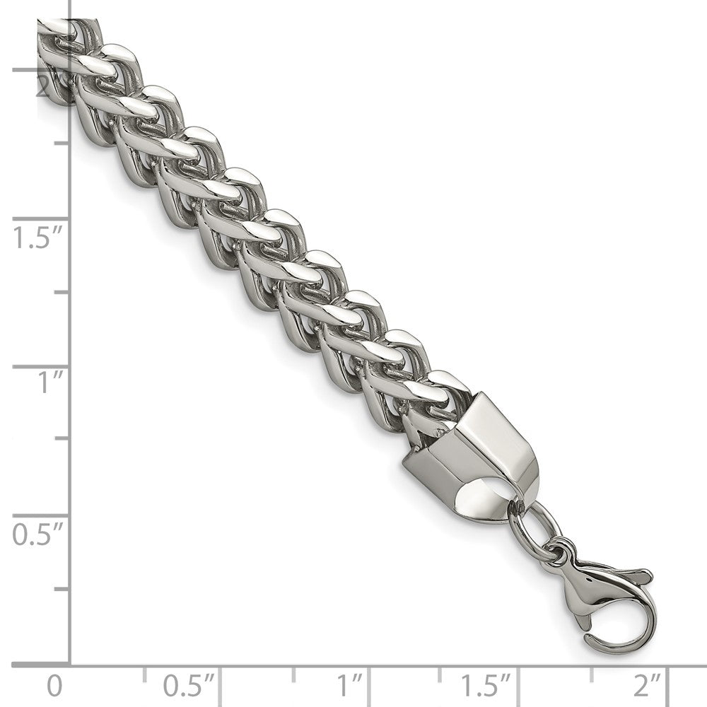 Edelstahl Chisel Poliert 6.75mm Franco Gliederarmband