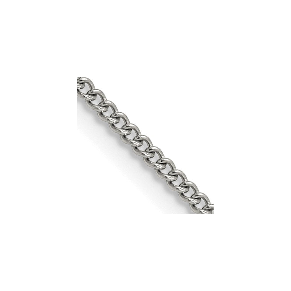 Edelstahl Chisel Poliert 2.25mm Rund Panzer Halskette