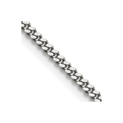 Edelstahl Chisel Poliert 3mm Panzer Halskette