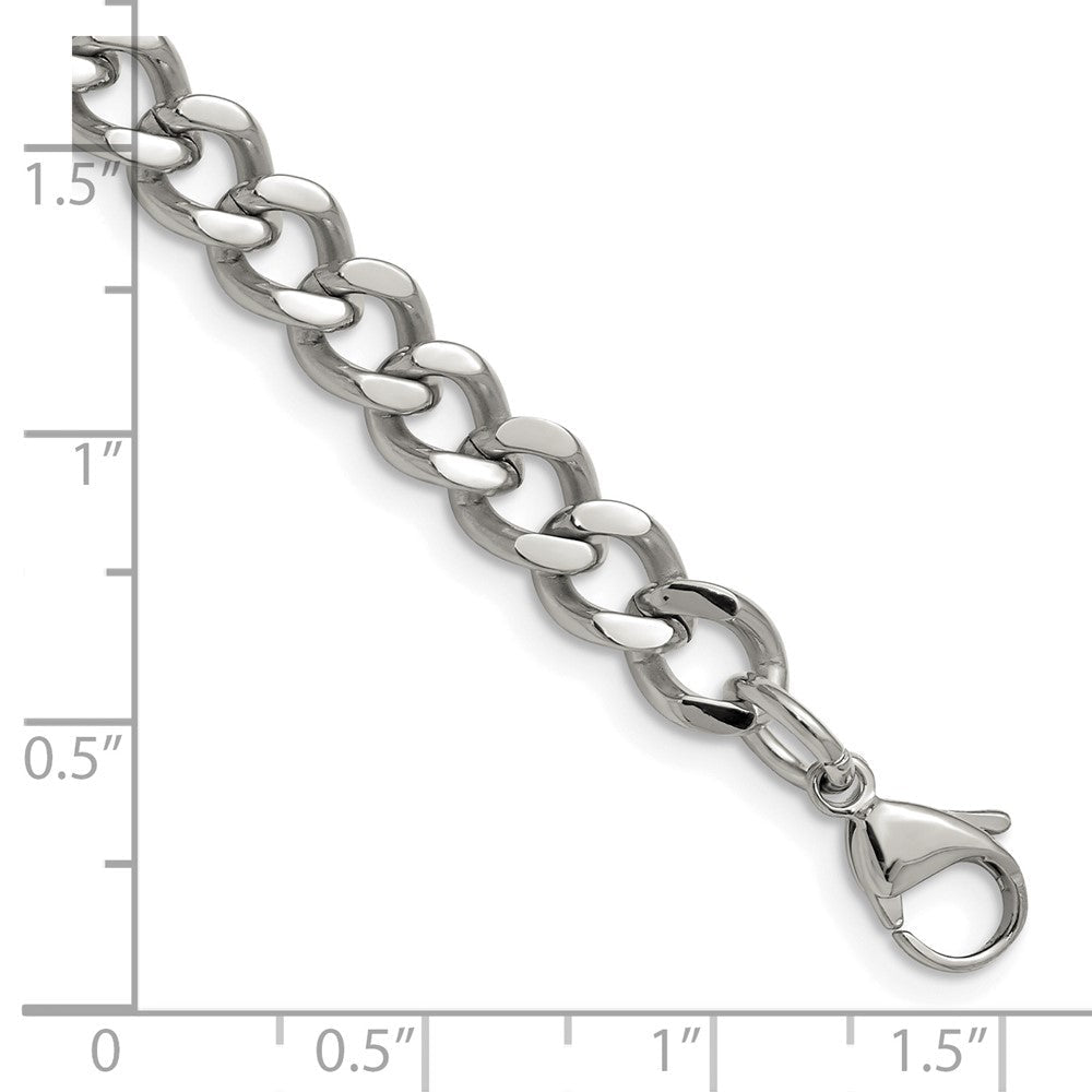 Edelstahl Chisel Poliert 7.5mm Panzer Gliederarmband