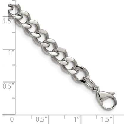 Edelstahl Chisel Poliert 7.5mm Panzer Gliederarmband
