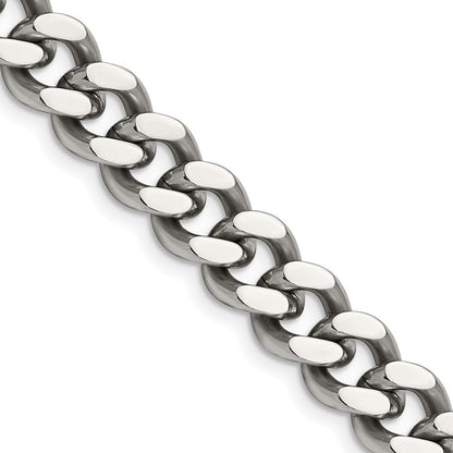 Edelstahl Chisel Poliert 9.5mm Panzer Halskette