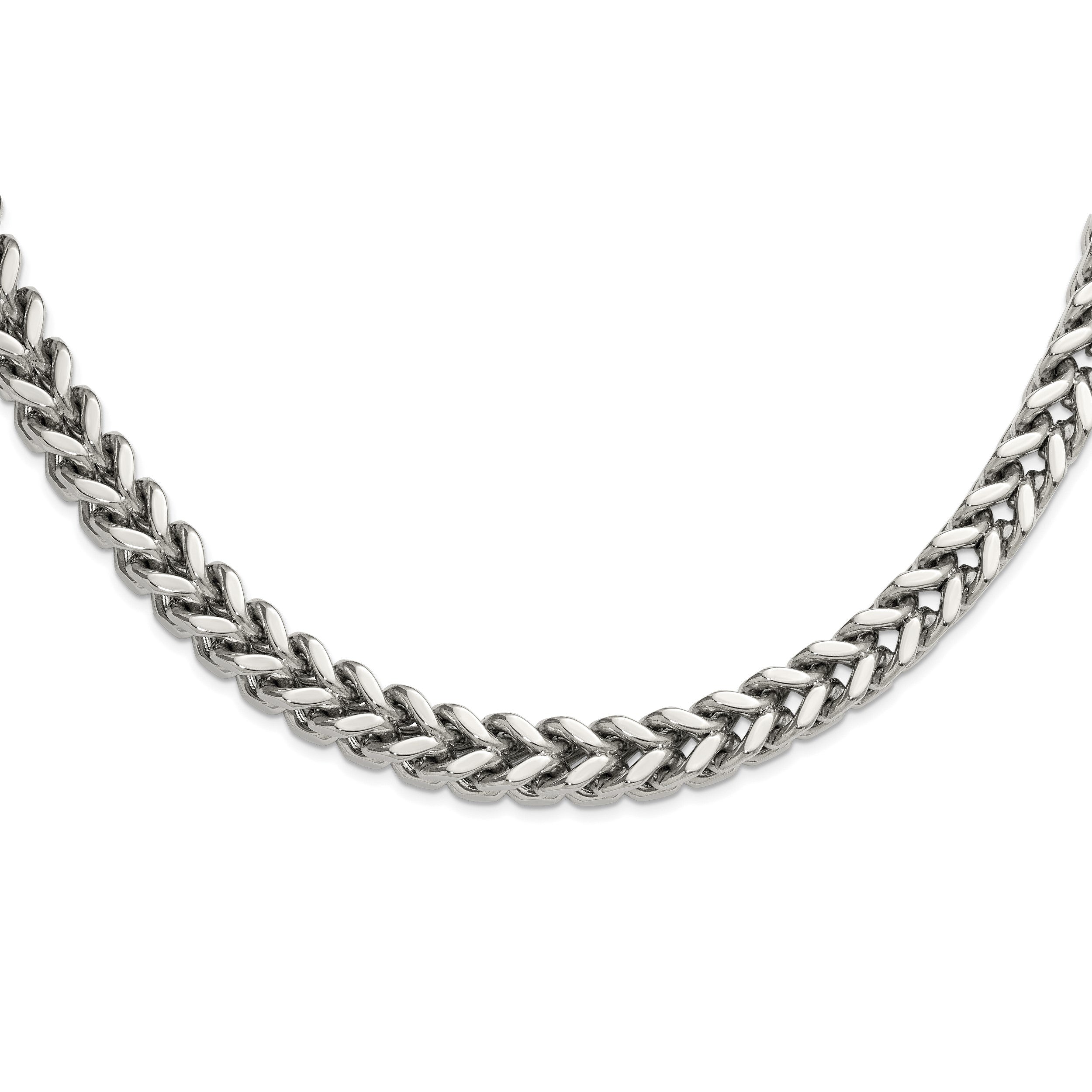 Edelstahl Chisel Poliert Schwer Weizen Halskette
