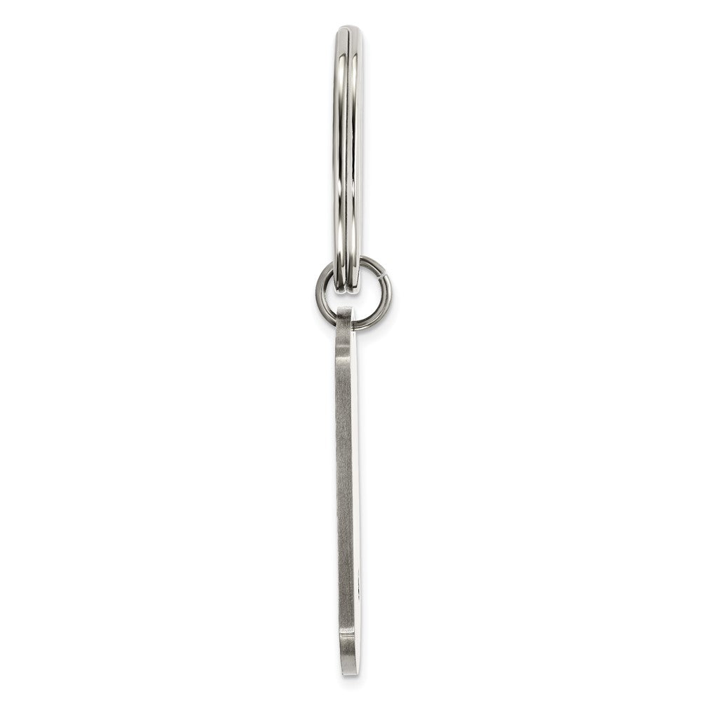 Edelstahl Chisel Gebürstet und Poliert 8.25 Zoll Armband, Geldklammer Key Ring Set