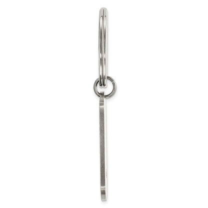Edelstahl Chisel Gebürstet und Poliert 8.25 Zoll Armband, Geldklammer Key Ring Set