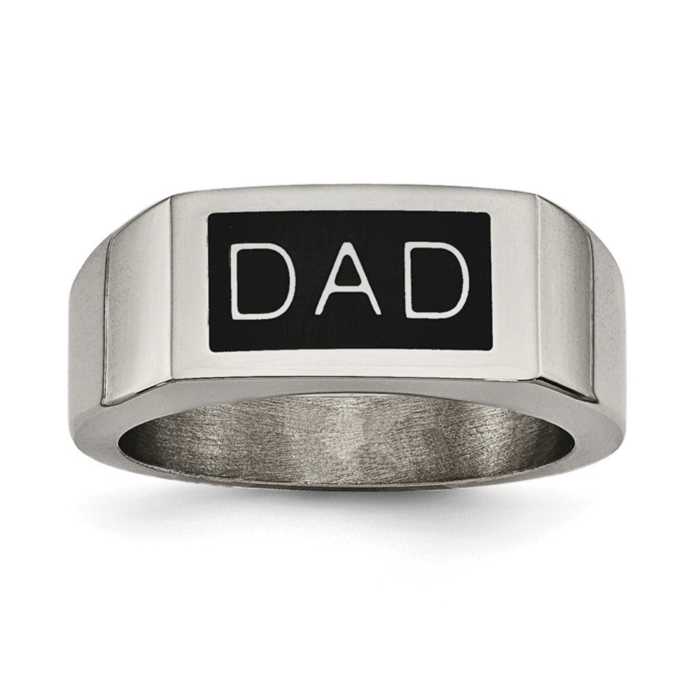 Edelstahl Schwarz Emaille Dad Geldklammer & Ring Set