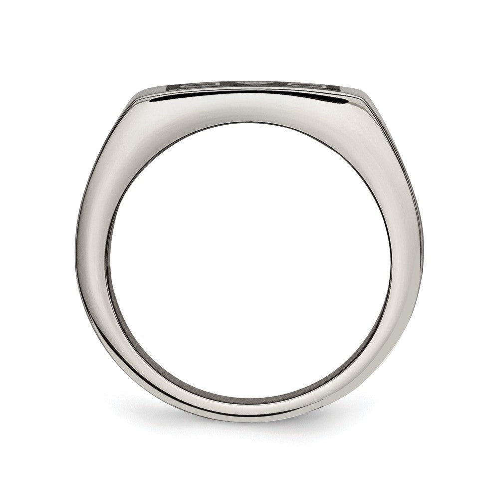 Edelstahl Schwarz Emaille Dad Geldklammer & Ring Set