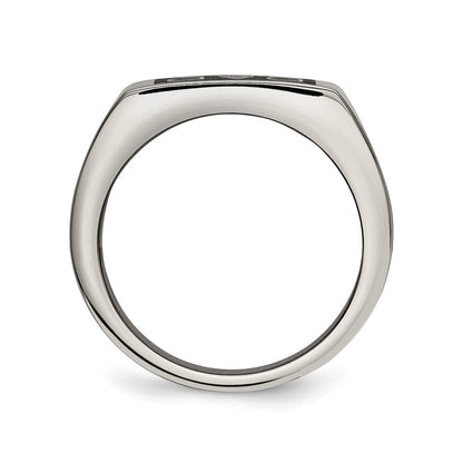 Edelstahl Schwarz Emaille Dad Geldklammer & Ring Set