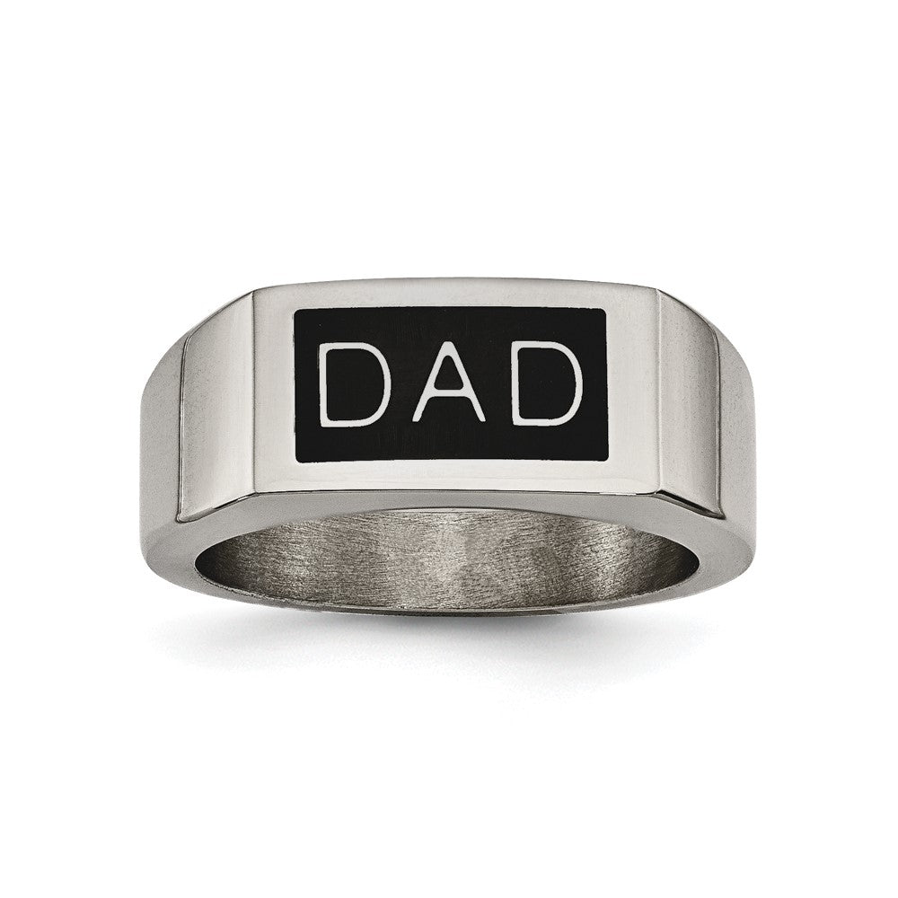 Edelstahl Schwarz Emaille Dad Geldklammer & Ring Set