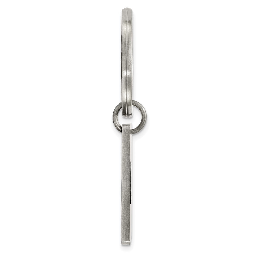 Edelstahl Chisel Gebürstet Schwarz Karbon Faser Einlage 4-piece Key Ring, Geldklammer, Manschette Glieder und Krawatten Stab Boxed Set