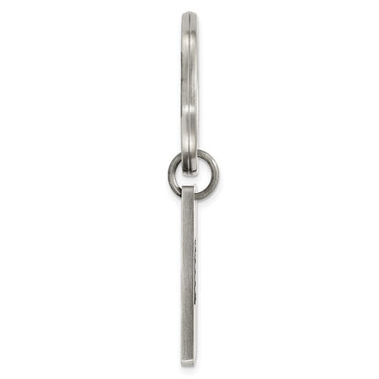Edelstahl Chisel Gebürstet Schwarz Karbon Faser Einlage 4-piece Key Ring, Geldklammer, Manschette Glieder und Krawatten Stab Boxed Set