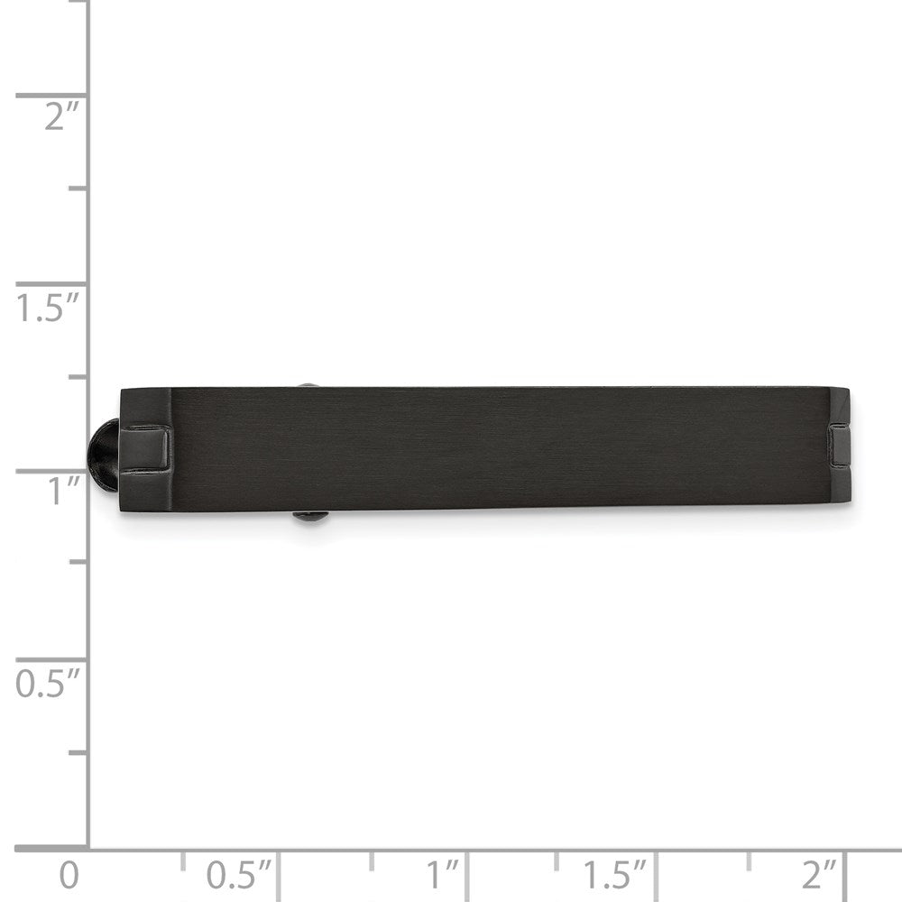 Edelstahl Chisel Gebürstet Schwarz Ip-beschichtet Krawatten Stab