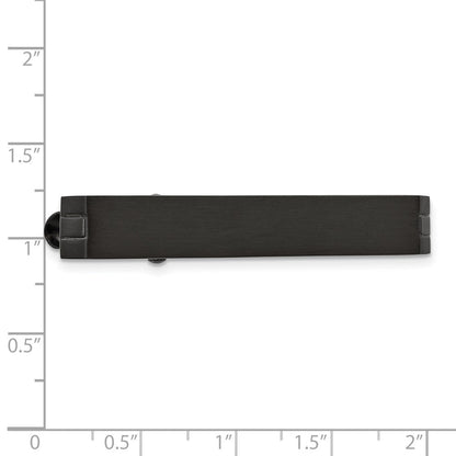 Edelstahl Chisel Gebürstet Schwarz Ip-beschichtet Krawatten Stab