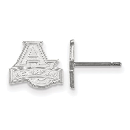 Sterlingsilber Rhodiniert Logoart American University Extra Klein Ohrstecker