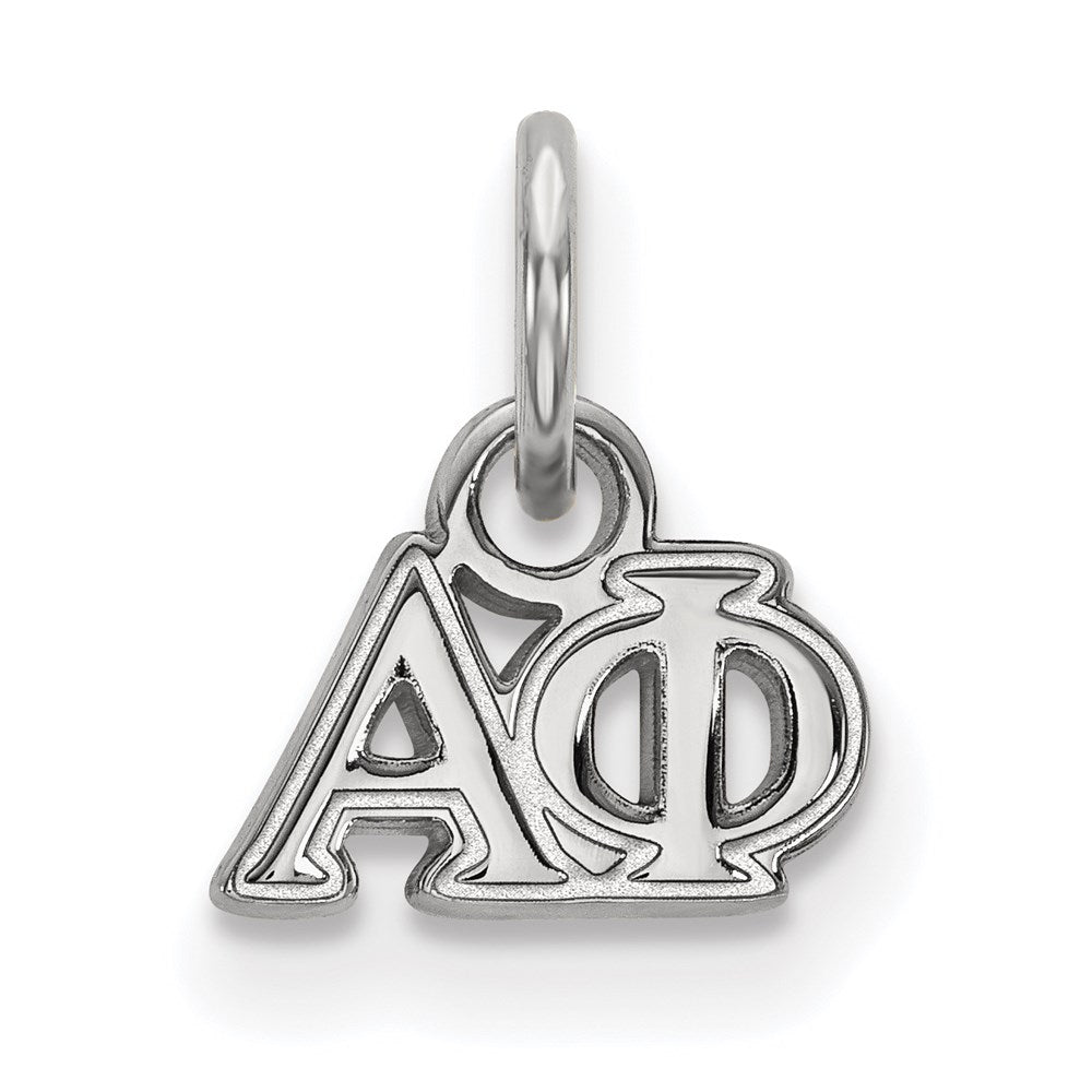 Sterlingsilber Rhodiniert Logoart Alpha Phi Sorority Greek Buchstaben Extra Klein Anhänger