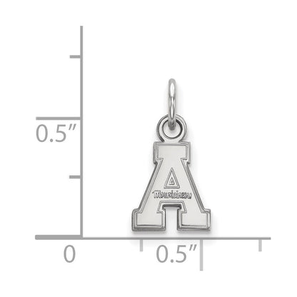 Sterlingsilber Rhodiniert Logoart Appalachian State University Extra Klein Anhänger