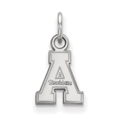 Sterlingsilber Rhodiniert Logoart Appalachian State University Extra Klein Anhänger