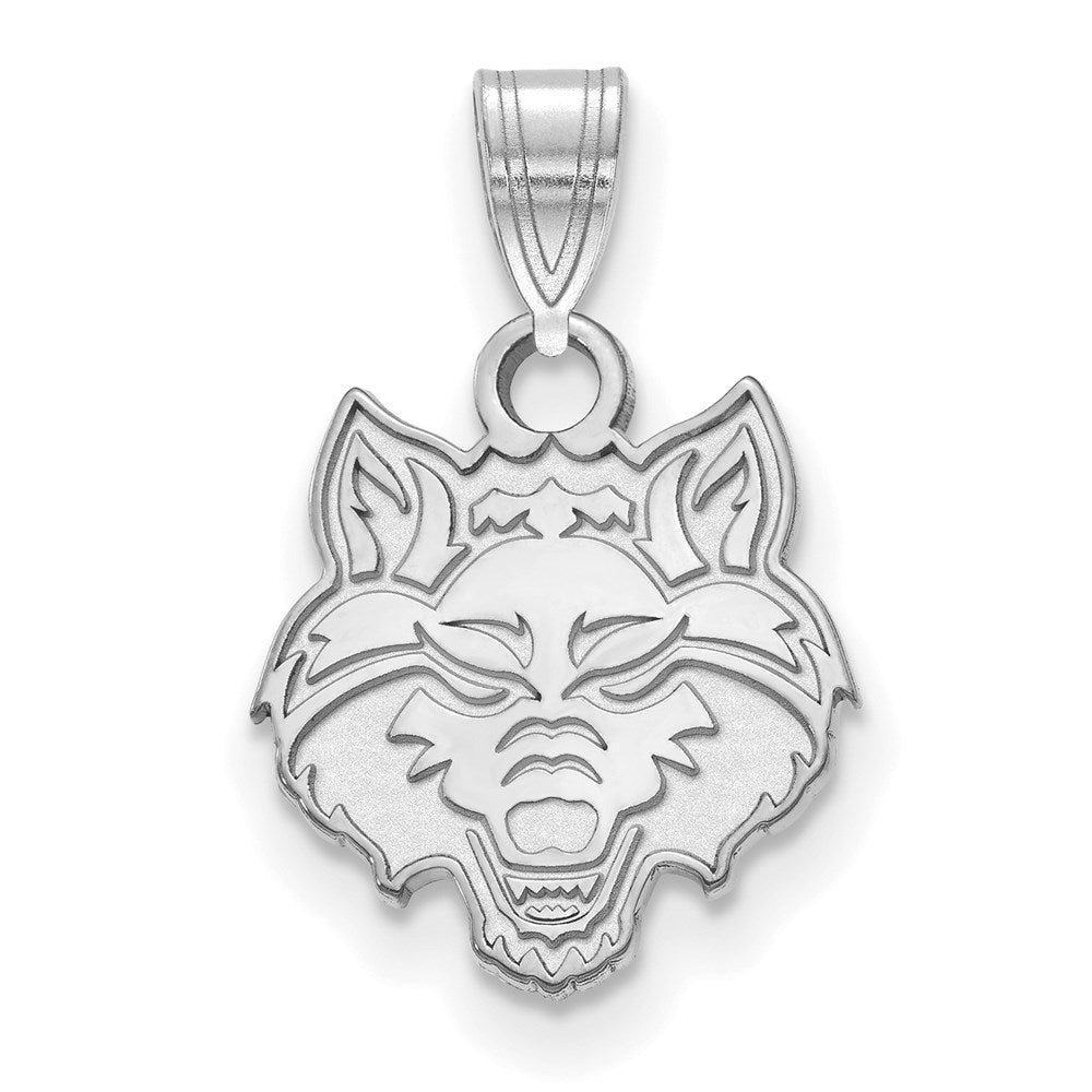 Sterlingsilber Rhodiniert Logoart Arkansas State University Wolf Klein Anhänger