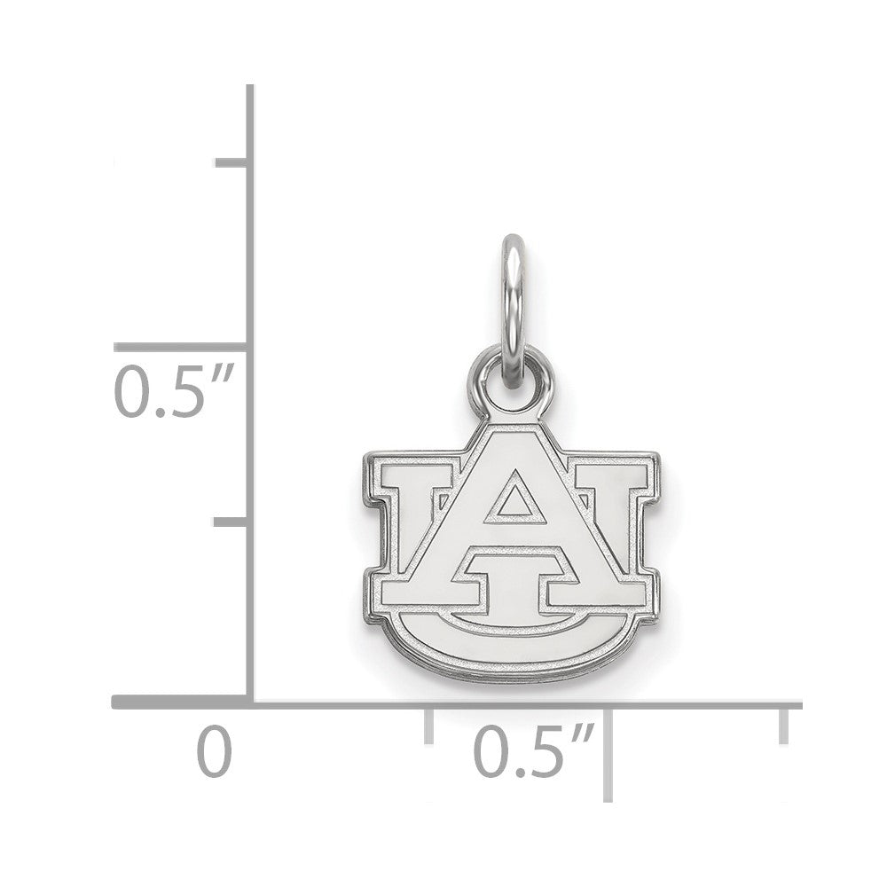 14K Weißgold Logoart Auburn University A U Extra Klein Anhänger