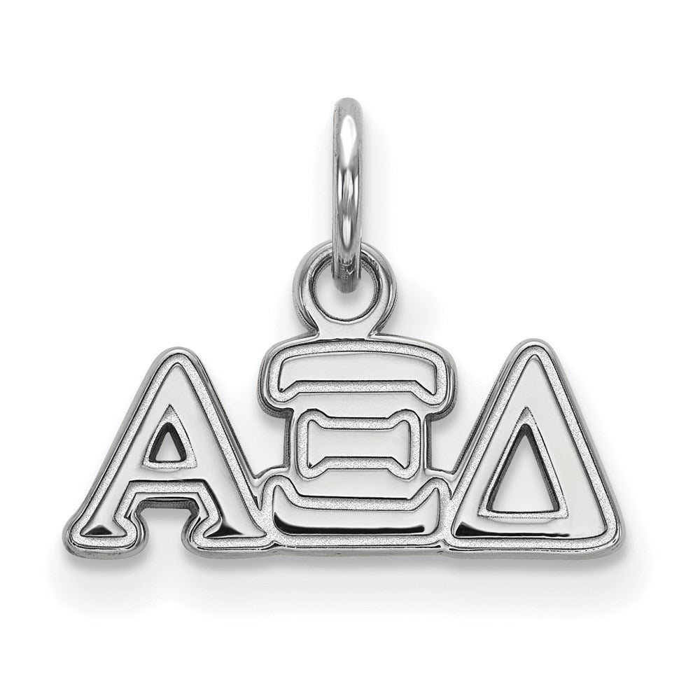 Sterlingsilber Rhodiniert Logoart Alpha Xi Delta Sorority Greek Buchstaben Extra Klein Anhänger