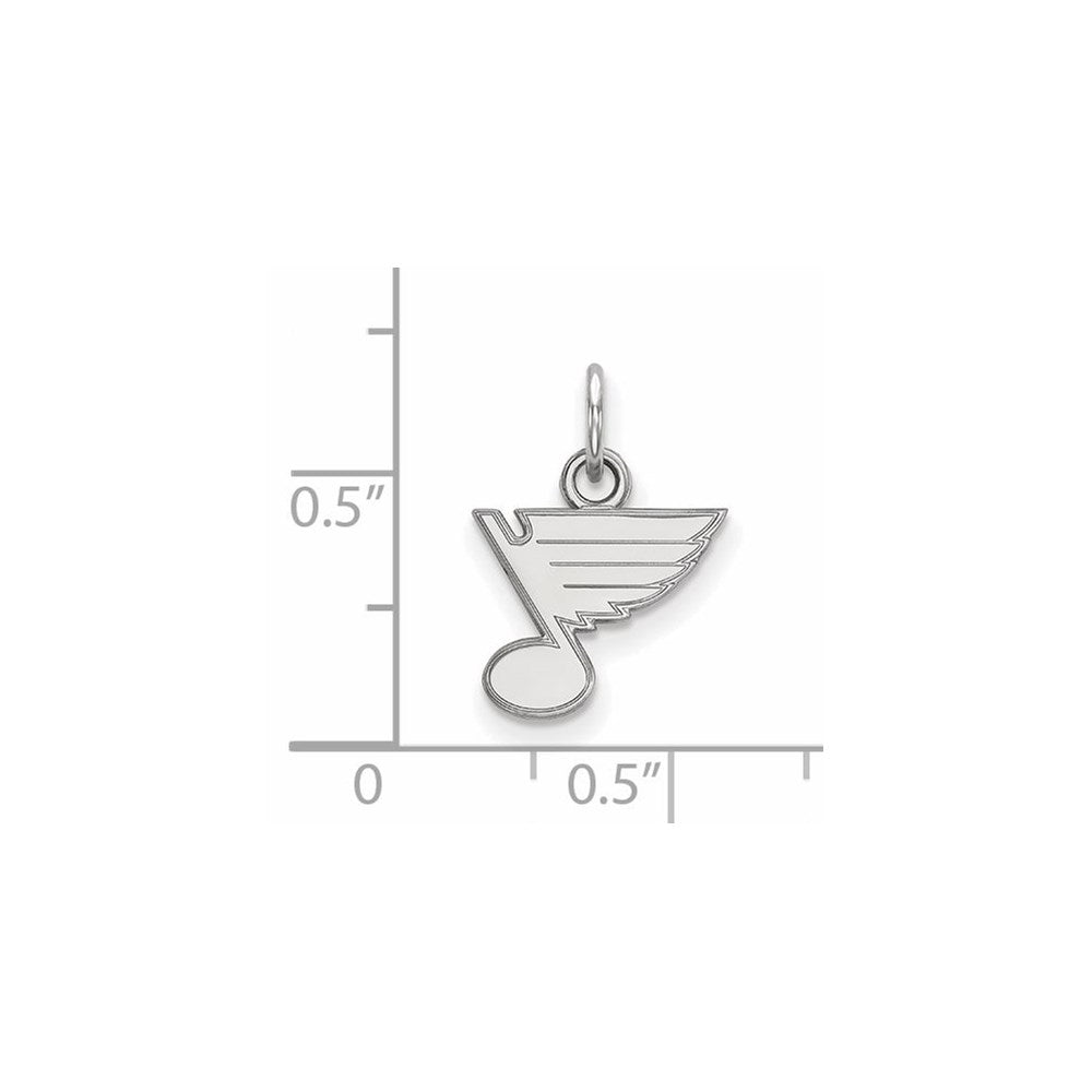 Sterlingsilber Rhodiniert Nhl Logoart St. Louis Blues Extra Klein Anhänger