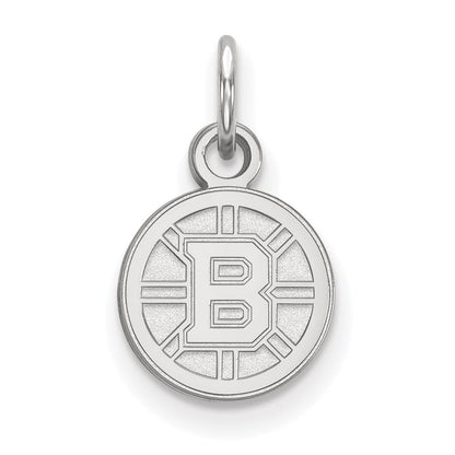 Sterlingsilber Rhodiniert Nhl Logoart Boston Bruins Extra Klein Anhänger