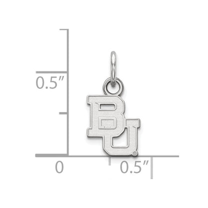 Sterlingsilber Rhodiniert Logoart Baylor University Bears Extra Klein Anhänger