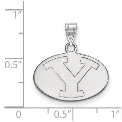 Sterlingsilber Rhodiniert Logoart Brigham Young University Buchstabe Y Klein Anhänger