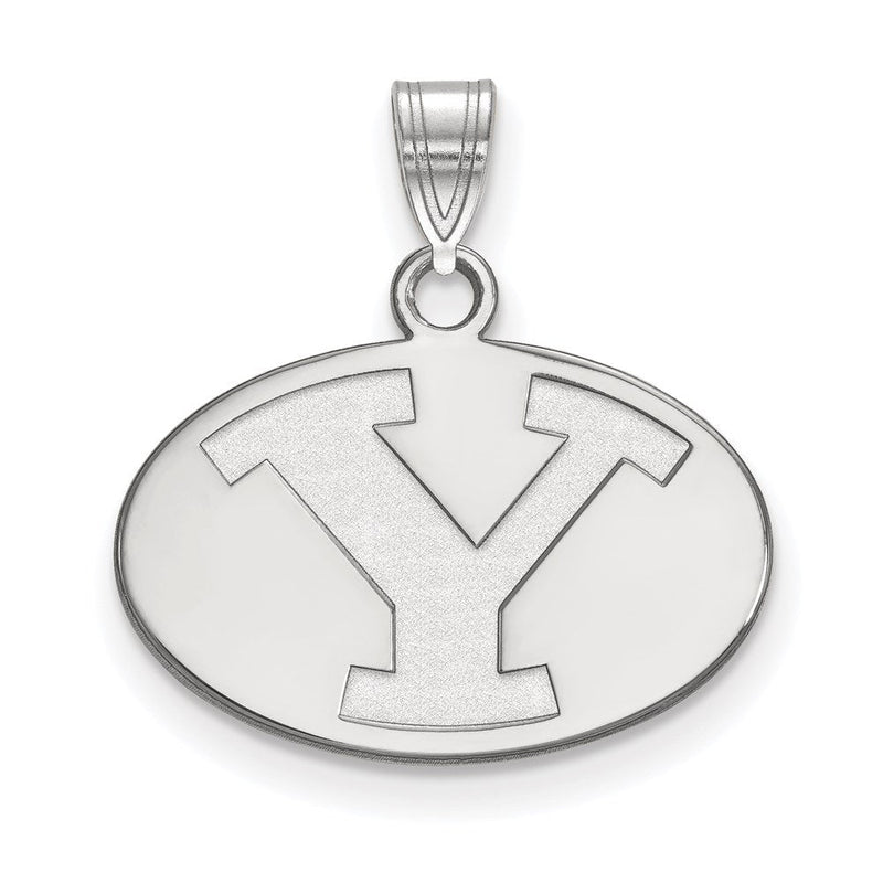 14K Weißgold Logoart Brigham Young University Buchstabe Y Klein Anhänger