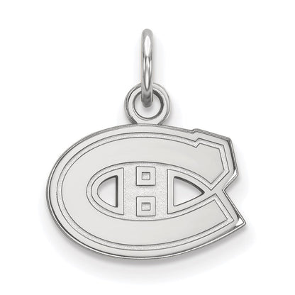 Sterlingsilber Rhodiniert Nhl Logoart Montreal Canadiens Extra Klein Anhänger