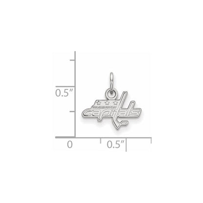 14K Weißgold Nhl Logoart Washington Capitals Extra Klein Anhänger