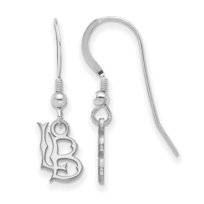 Sterlingsilber Rhodiniert Logoart California State University Lang Beach L B Extra Klein Hängend Draht Ohrringe