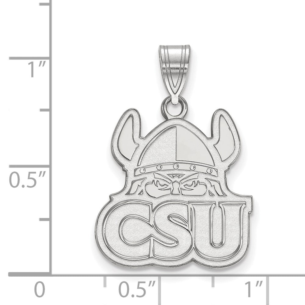 Sterlingsilber Rhodiniert Logoart Cleveland State University Groß Anhänger