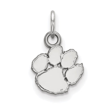 10K Weißgold Logoart Clemson University Tiger Paw Extra Klein Anhänger