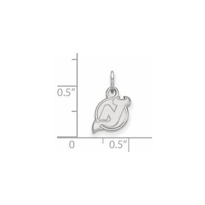10K Weißgold Nhl Logoart New Trikot Devils Extra Klein Anhänger