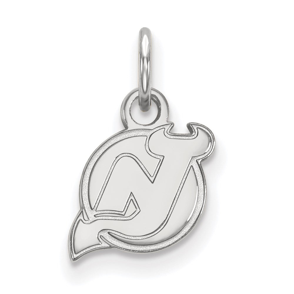 Sterlingsilber Rhodiniert Nhl Logoart New Trikot Devils Extra Klein Anhänger