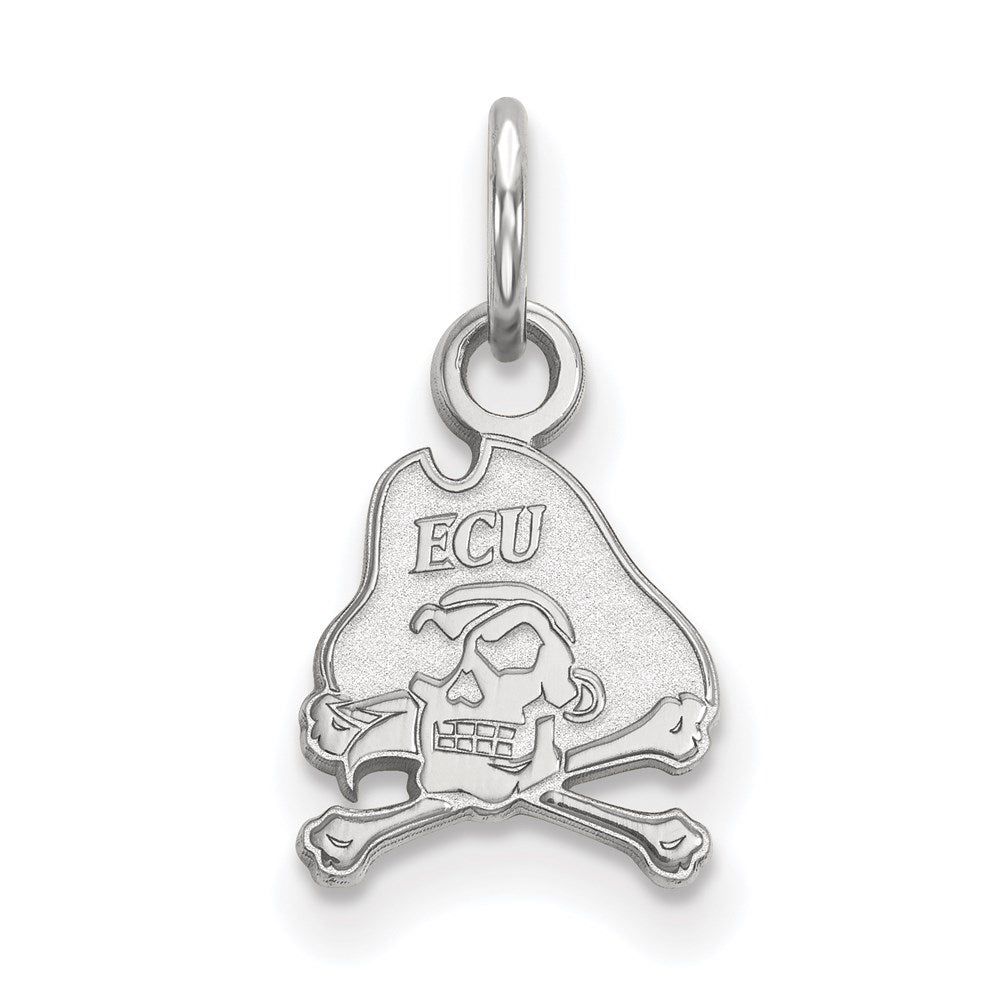 10K Weißgold Logoart Ost Carolina University Pirat Extra Klein Anhänger