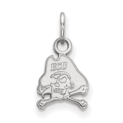 10K Weißgold Logoart Ost Carolina University Pirat Extra Klein Anhänger