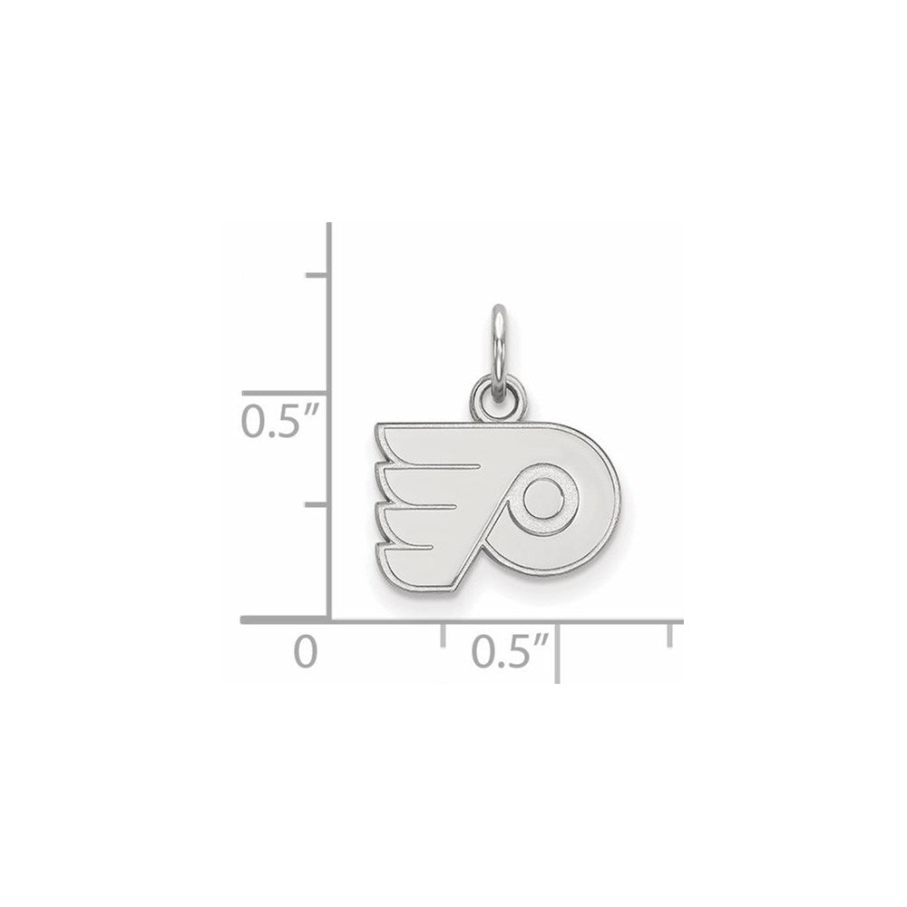 Sterlingsilber Rhodiniert Nhl Logoart Philadelphia Flyers Extra Klein Anhänger