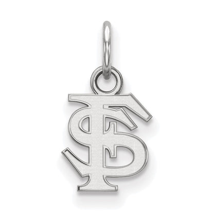 Sterlingsilber Rhodiniert Logoart Florida State University F S Extra Klein Anhänger