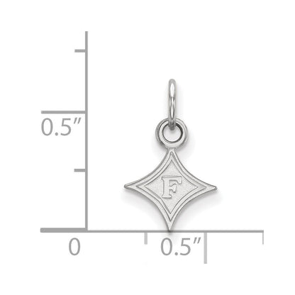 Sterlingsilber Rhodiniert Logoart Furman University Extra Klein Anhänger
