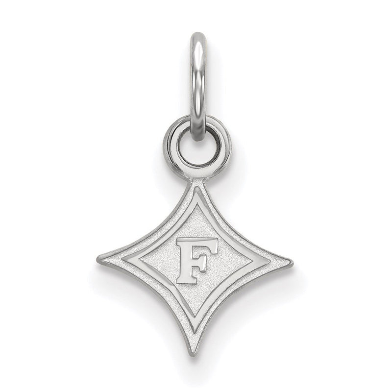 Sterlingsilber Rhodiniert Logoart Furman University Extra Klein Anhänger