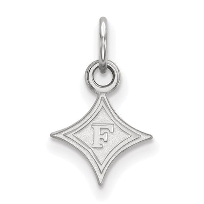 10K Weißgold Logoart Furman University Extra Klein Anhänger